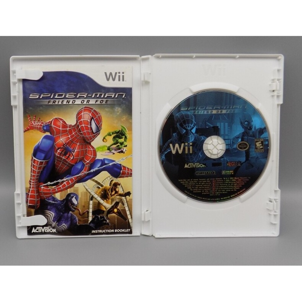 Wii Spiderman Friend or Foe Complete Tested Works Disc Case Manual Nintendo